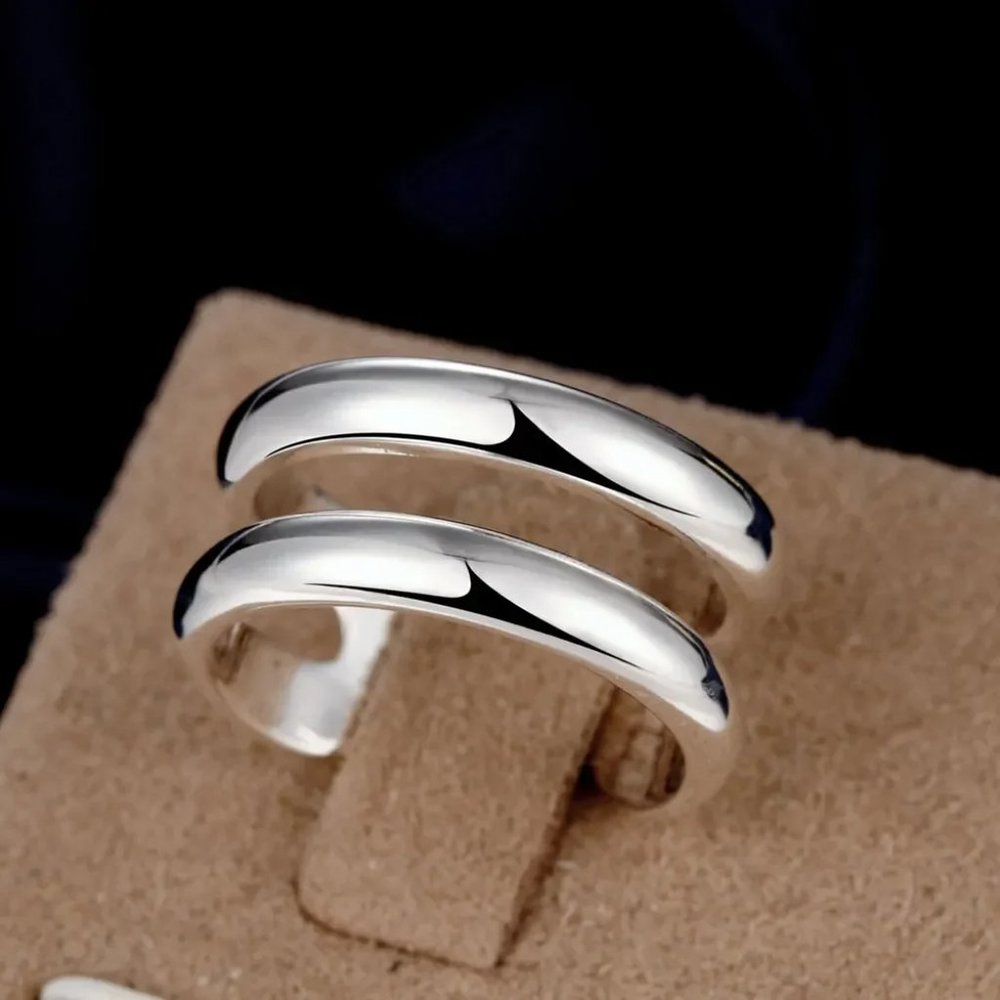 🌟 925 Sterling Silver Luxury Earrings Necklace Bracelet And Ring Adjustable - Picture 4 of 14